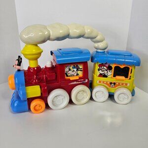 Vintage Disney Baby Mickey Friends Train Toy Sounds Toddler Donald Goofy
